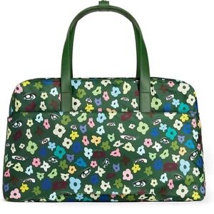 Away by Sandy Liang Green Multi Floral Printed Large Weekend Bag